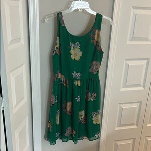 Mystic Green Floral Casual Dress